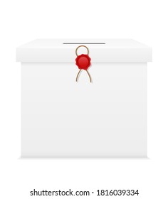 ballot box for election voting vector illustration isolated on white background