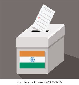 Ballot Box Flag India Stock Vector (Royalty Free) 269753735 | Shutterstock