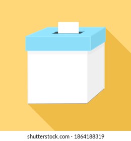 Papeleta de votación Diseño plano sobre fondo amarillo.