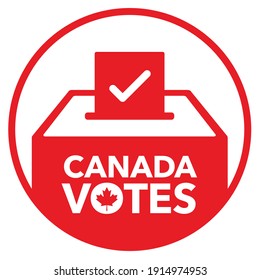 A ballot box icon for Canada election