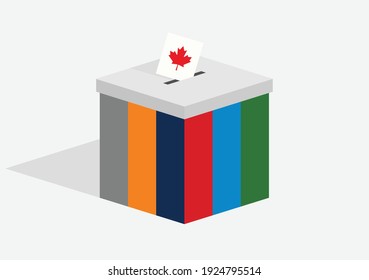 A Ballot Box Icon For A Canadian Election