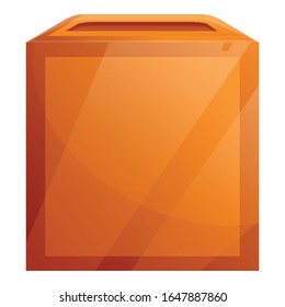 Icono de la casilla de votación. Caricatura de la urna de votación icono vectorial para el diseño web aislado en fondo blanco