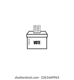 Ballot box icon isolated vector graphics