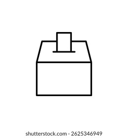 Ballot box icon. Outline ballot vector icon for web design, vector illustration on white background