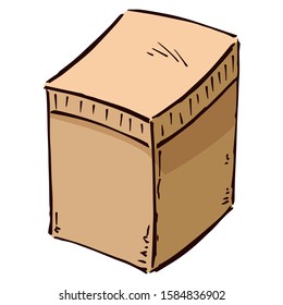 Ballot box icon. Vector illustration box. Hand drawn box.