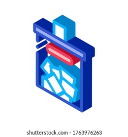 Ballot Box Icon Vector. Isometric Ballot Box sign. color isolated symbol illustration