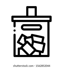 Ballot Box Icon Vector. Outline Ballot Box Sign. Isolated Contour Symbol Illustration