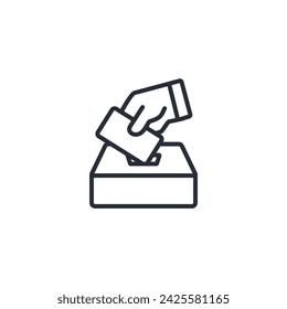 ballot box icon icon. vector.Editable stroke.linear style sign for use web design,logo.Symbol illustration.