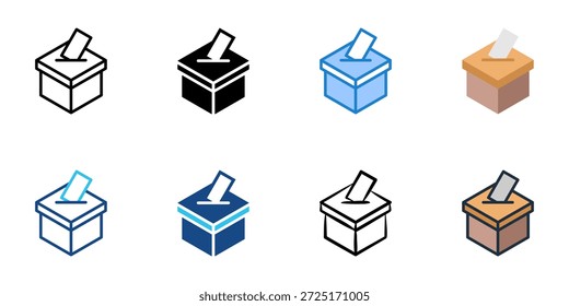 Los iconos de la urna establecen la colección de estilo múltiple. Trazo editable 
