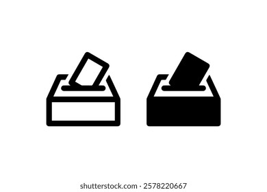 Ballot Box Icons for Voting Concept vector