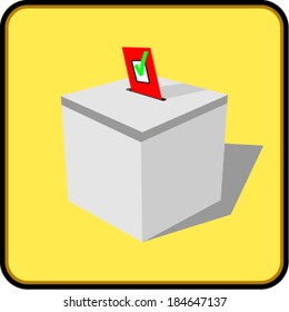 Ballot box . Illustration on white background 