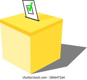 Ballot box . Illustration on white background 