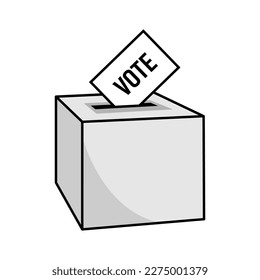 Urna aislada en fondo blanco. Icono para las elecciones.