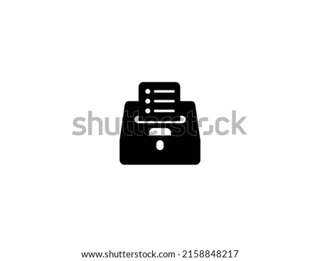Ballot box isolated vector illustration icon. Election box emoji illustration icon