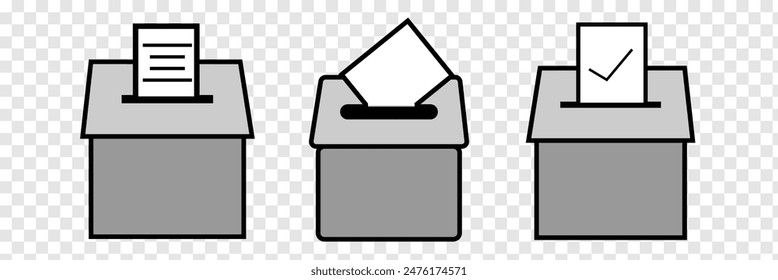 Ballot box logo simple icon vector. Flat design. Ballot vote box icon. 