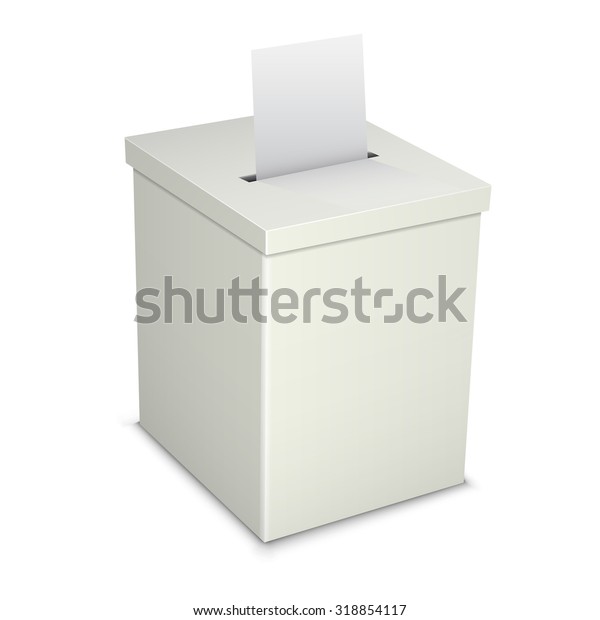 Ballot Box Ballot Paper Illustration On Stock Vector (Royalty Free ...