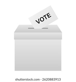 Urna com cédula ou urna. Conceito de Eleição. Ilustração de vetor.