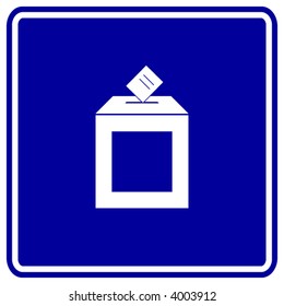 ballot box sign