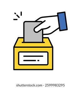 Ballot Box vector filled outline EPS 10 file