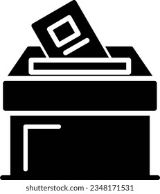 Estilo de glifo del icono del vector de la caja de votación