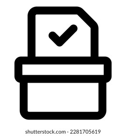 ballot box vector icon illustration asset