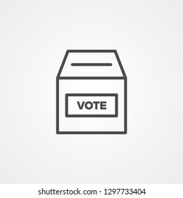 Ballot box vector icon sign symbol