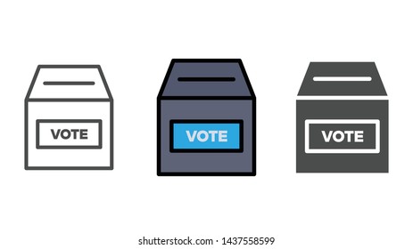 Ballot box vector icon sign symbol