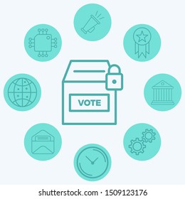 Ballot box vector icon sign symbol