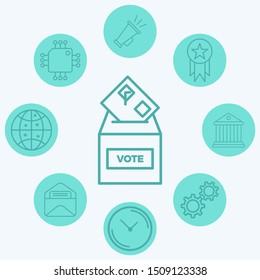 Ballot box vector icon sign symbol