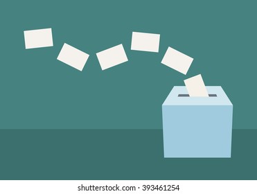 Ilustración vectorial de la caja de votación