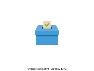 Ballot box Vector Isolated Emoticon. Ballot box Icon