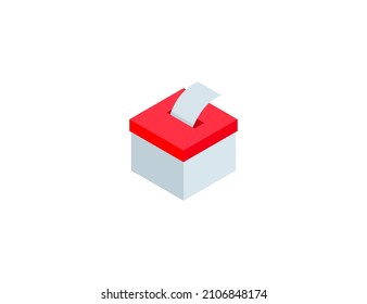 Ballot box vector isolated icon. Emoji illustration. Election box vector emoticon