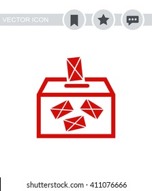 Ballot box vote Icon. 