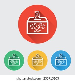 ballot box vote,vector icon