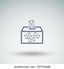 Ballot Box Vote,vector Icon