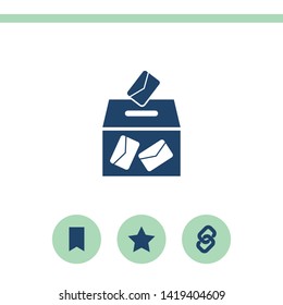 Ballot box vote,vector icon. Simple flat icon on white background.