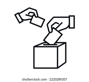 Votación y concepto de votación sobre fondo blanco.
