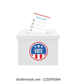 Ballot Box Voting Paper Vector Illustration Background