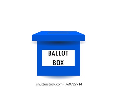 Ballot box for voting process in democracy election. Vector illustration