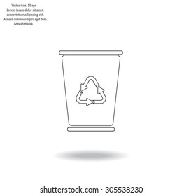 ballot box web icon. vector design