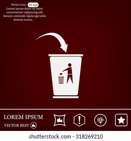ballot box web icon. vector design