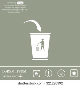 ballot box web icon. vector design