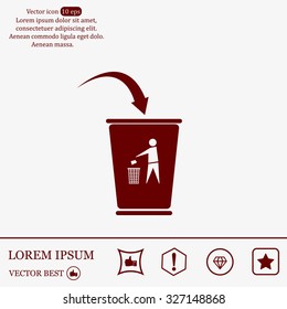 ballot box web icon. vector design