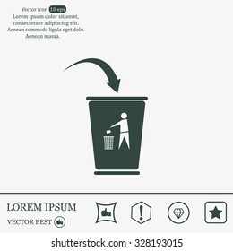 ballot box web icon. vector design