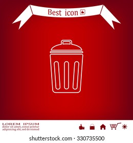 ballot box web icon. vector design