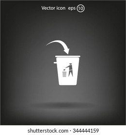 ballot box web icon. vector design