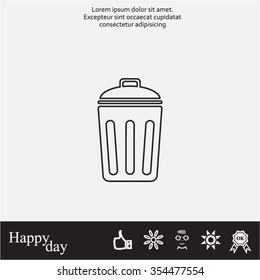 ballot box web icon. vector design