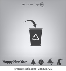 ballot box web icon. vector design