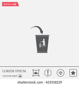 ballot box web icon. vector design