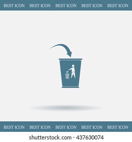 ballot box web icon. vector design